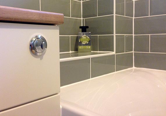The brief was simple, keep the bathroom looking as classical as possible, from the oak worktop to the exquisitely made taps and sage brickwork tiles.